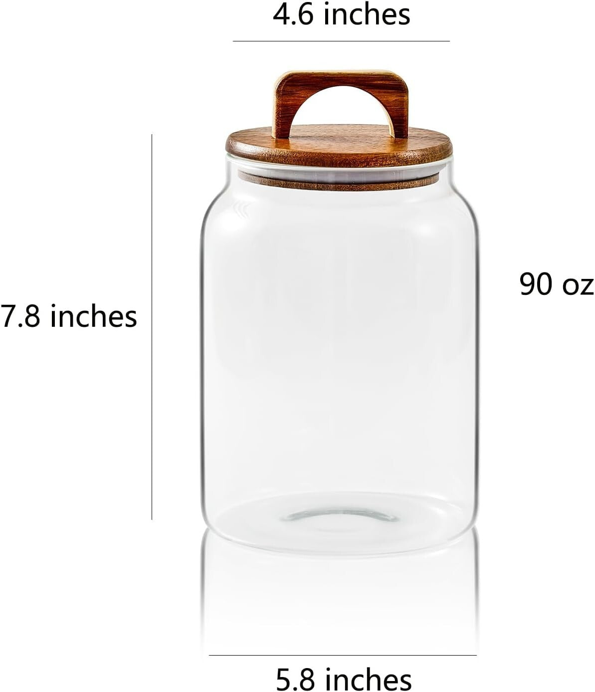 2-Pack Airtight 90oz Glass Jars - Perfect for Laundry Detergent & Pantry Items