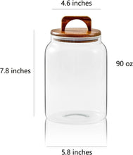 Load image into Gallery viewer, 2-Pack Airtight 90oz Glass Jars - Perfect for Laundry Detergent &amp; Pantry Items