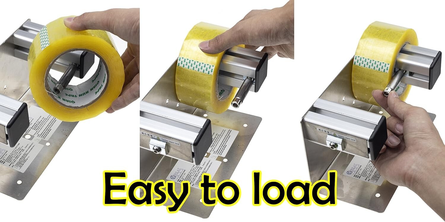 2''/3'' Stainless Steel Desktop & Wall-Mounted Tape Dispenser with Suction Cup