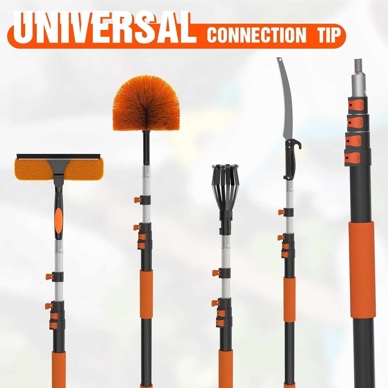 Versatile Telescoping Extension Pole 3-12FT - Ideal for Cleaning & Painting