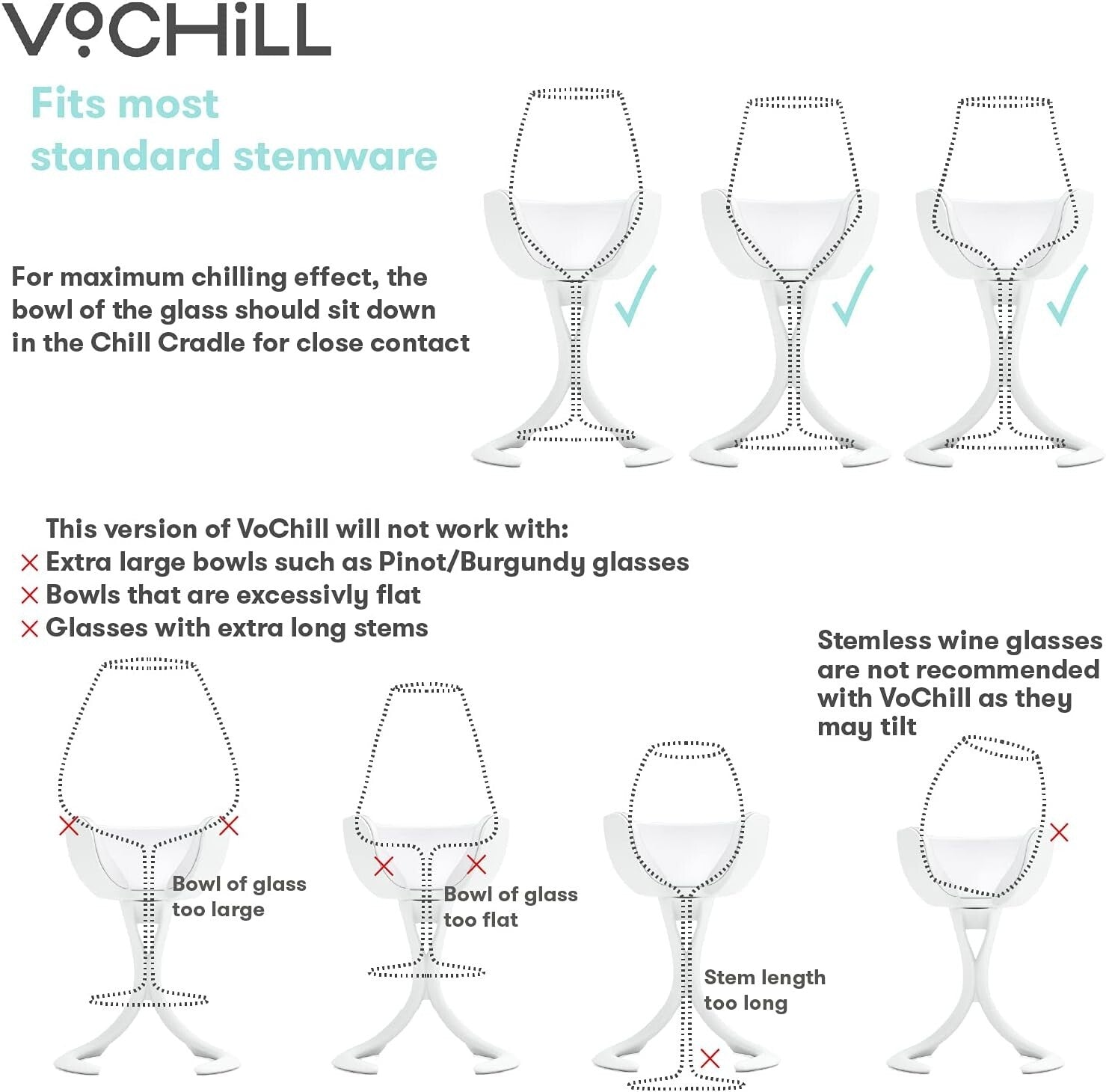 Chill Your Wine Effortlessly - Stemmed Glass Chiller in Elegant Stone Finish