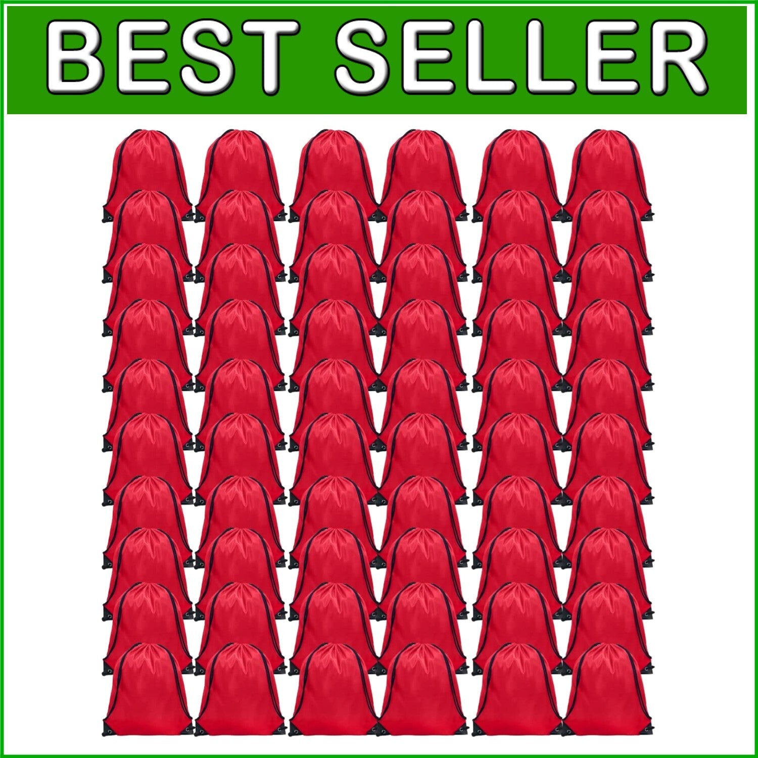 Durable Red Drawstring Backpacks: 60 Lightweight Cinch Bags for Travel & Gym