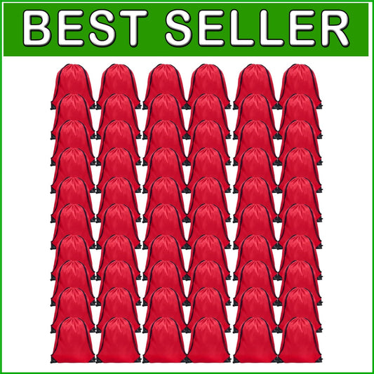 Durable Red Drawstring Backpacks: 60 Lightweight Cinch Bags for Travel & Gym