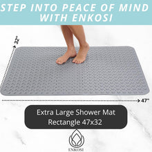 Load image into Gallery viewer, 47" x 32" Heavyweight Non-Slip Shower Mat with Suction Cups &amp; Easy Drainage