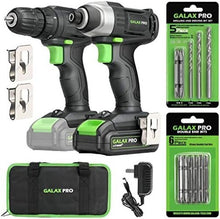 Load image into Gallery viewer, Compact 20V Cordless Drill and Impact Driver Combo with 11 Essential Accessories