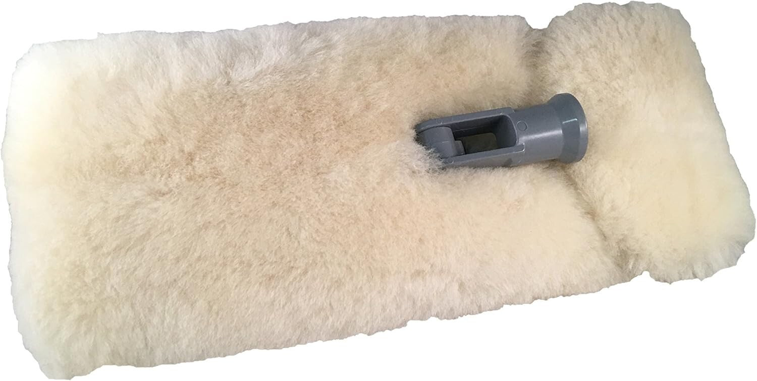 Compact 13" Lambswool Wash Pad with 4-Way Swivel Holder - Easy Vehicle Care