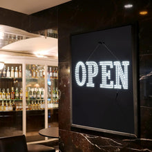 Load image into Gallery viewer, Sturdy 40" x 14" LED Open Sign - Attractive Modern Design for Retail Spaces