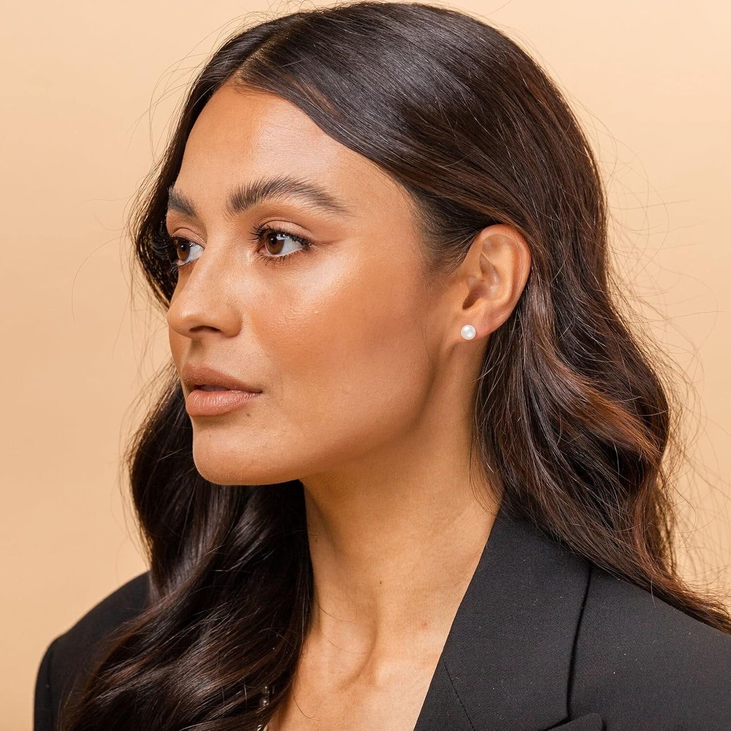 Sustainable 14K Gold Pearl Studs - Handpicked 6.5mm Earrings for All Occasions