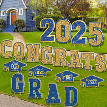 Load image into Gallery viewer, Congrats Grad 2025 Outdoor Decorations - Large, Waterproof Yard Signs Set