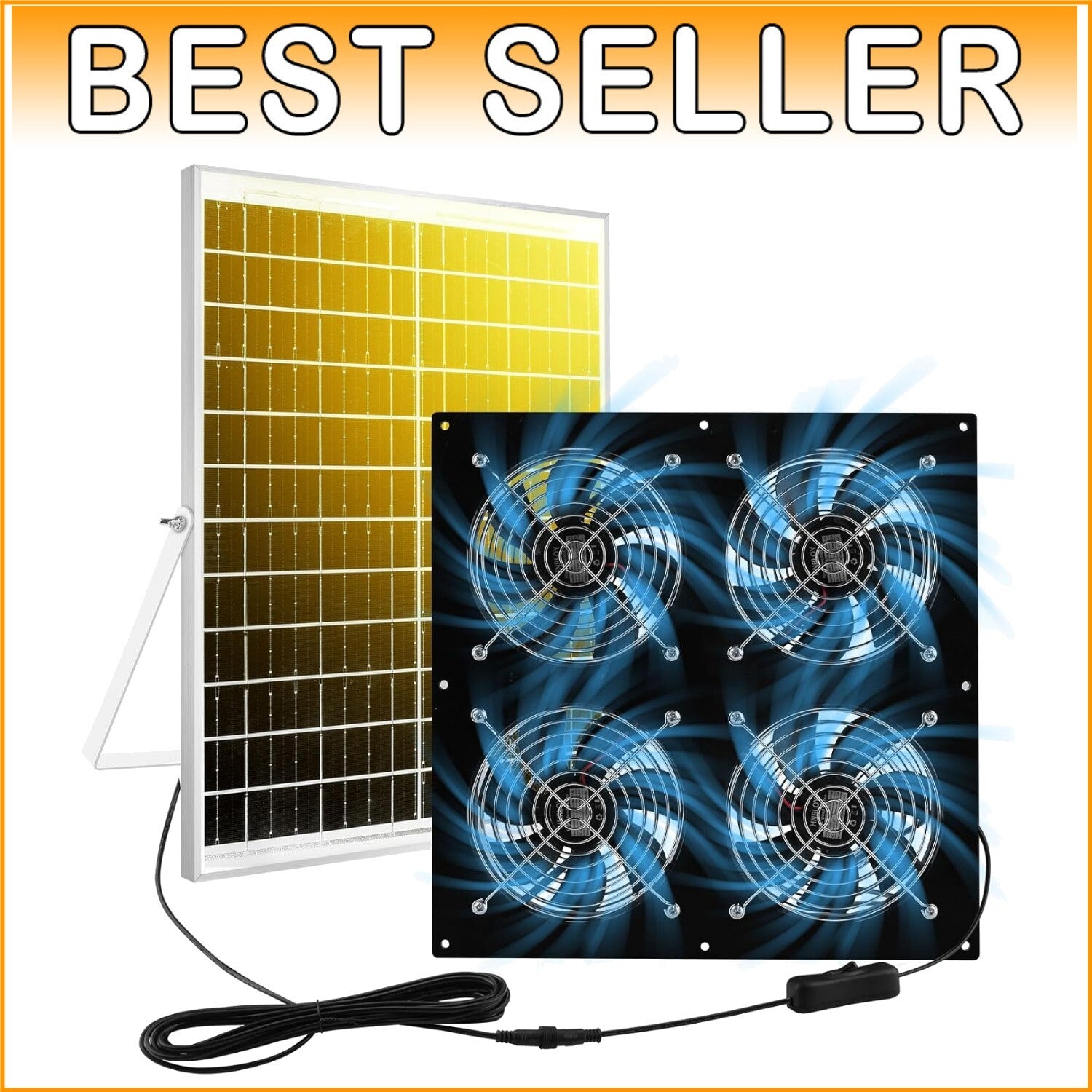 Durable Waterproof Solar Exhaust Fan with Remote Control & Easy Installation