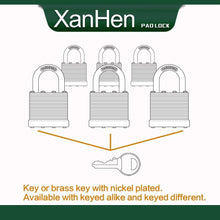 Load image into Gallery viewer, Durable Laminated Steel Padlocks 48 Pack - Perfect for Security &amp; Convenience