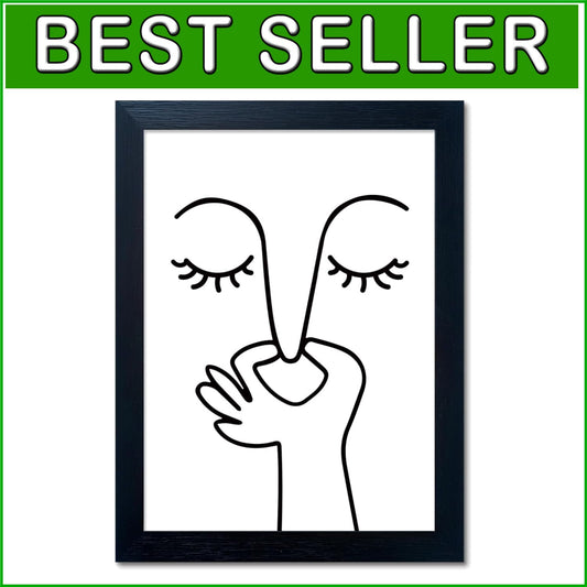 Funny Guest Toilet Wall Sign - Modern Black and White Art for Bathrooms