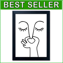 Load image into Gallery viewer, Funny Guest Toilet Wall Sign - Modern Black and White Art for Bathrooms