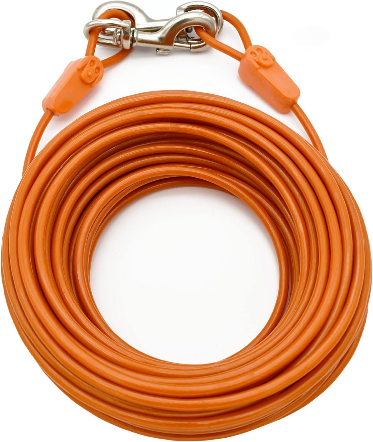 Heavy-Duty 70FT Dog Runner Cable with PVC Coating - Supports Dogs Up to 250 Lbs