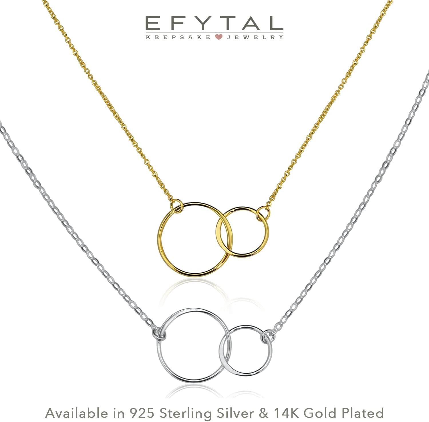 Adjustable Gold Plated or Silver Friendship Necklace - Perfect for Besties