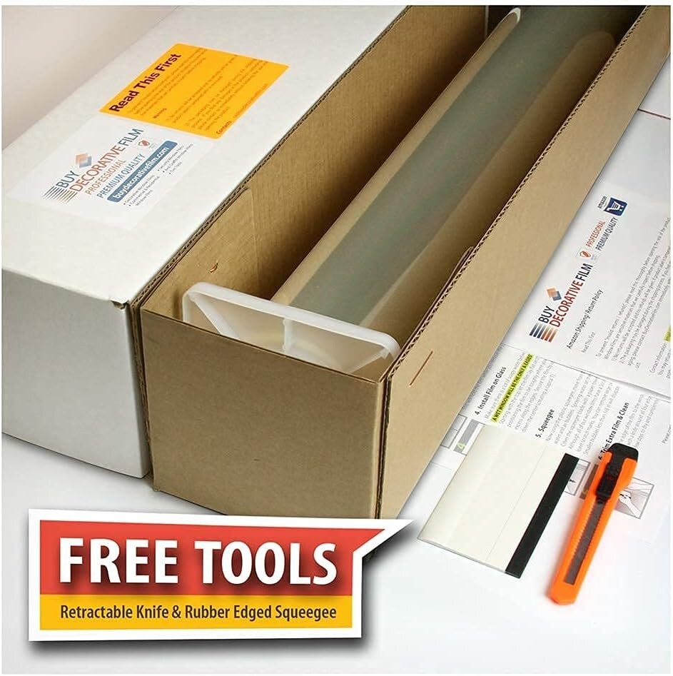 Crystal Clear Shatter-Resistant Window Film 48in X 12ft – Safety & UV Shield