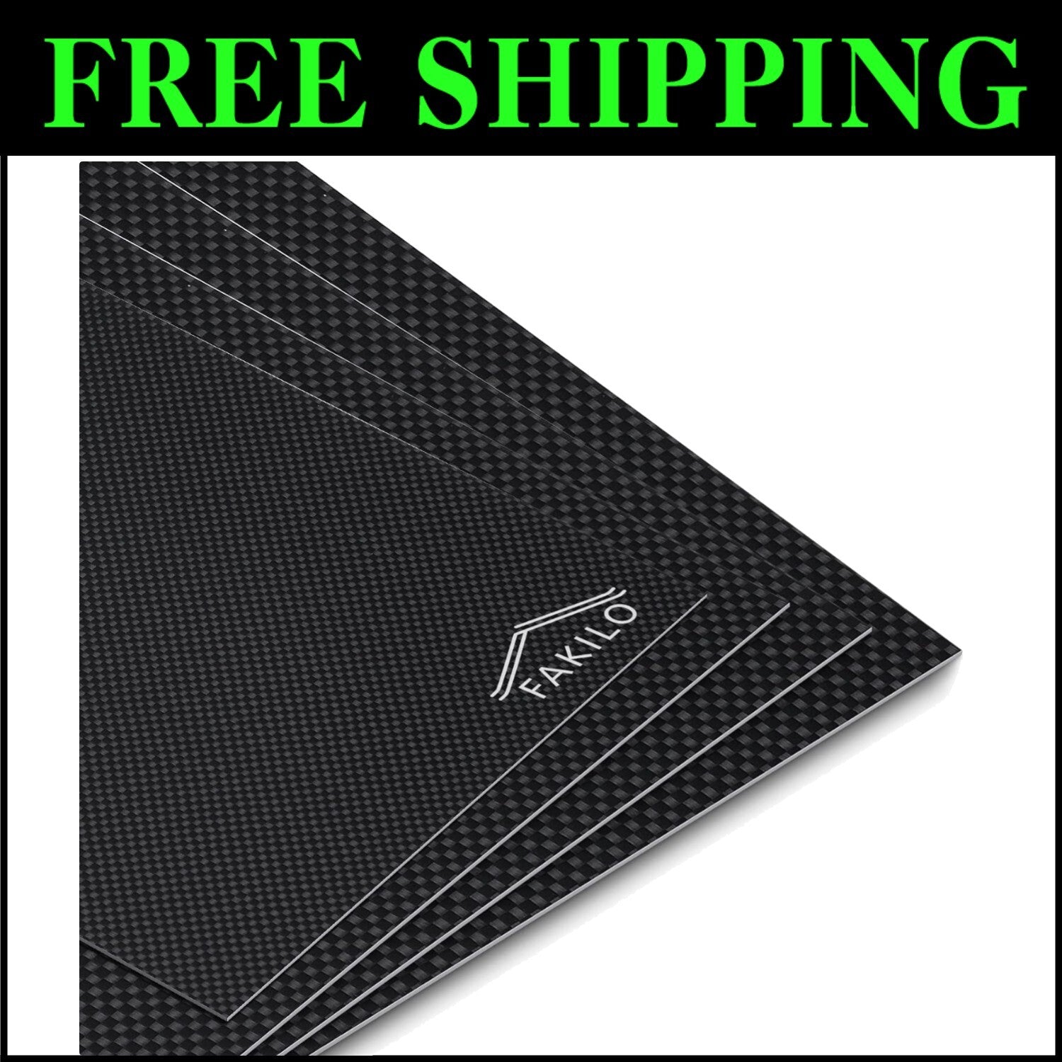 Super Lightweight Gloss Carbon Fiber Sheets 400x500x1.5mm for Custom Models