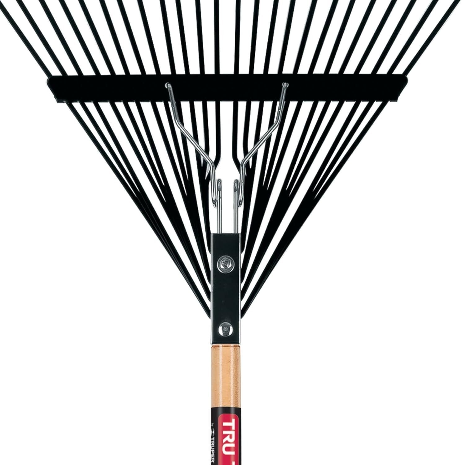 Efficient Garden Leaf Rake - 24-Inch Steel Head with Comfortable 54-Inch Handle