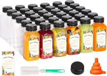 Load image into Gallery viewer, Versatile 8oz Reusable Juice &amp; Smoothie Bottles - Pack of 134 with Accessories