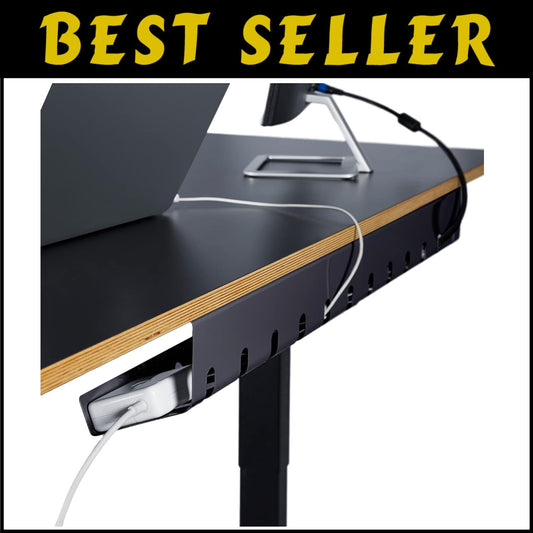 Set of 3 Modern Cable Management Under Desk Trays with Easy Access Design