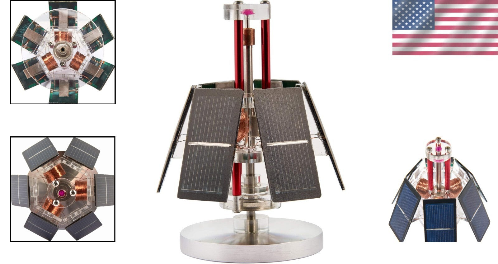Solar Mendocino Motor Model - 9.1'' Educational Toy for Science Enthusiasts