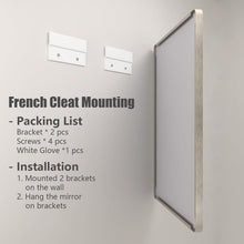 Load image into Gallery viewer, 48x30 Lightweight Silver Framed Mirror - Perfect for Bathrooms &amp; Dress Rooms