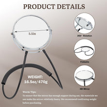 Load image into Gallery viewer, Durable Alloy Steel 6" Double Sided Makeup Mirror with Ergonomic Neck Design
