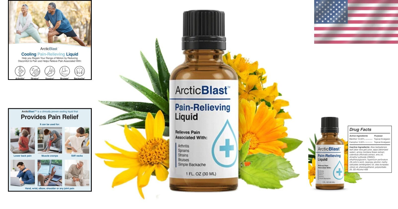 Muscle Rub Liquid with DMSO, Menthol & Camphor – No Mess Relief for Sore Muscles