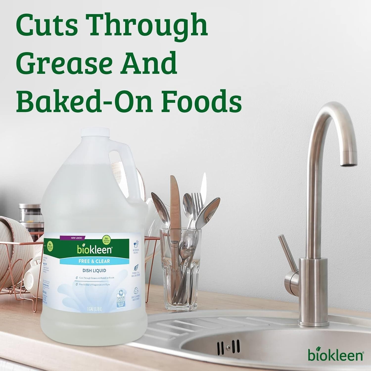 Eco-Friendly Plant-Based Dish Soap - Unscented & Non-Toxic Dishwashing Liquid