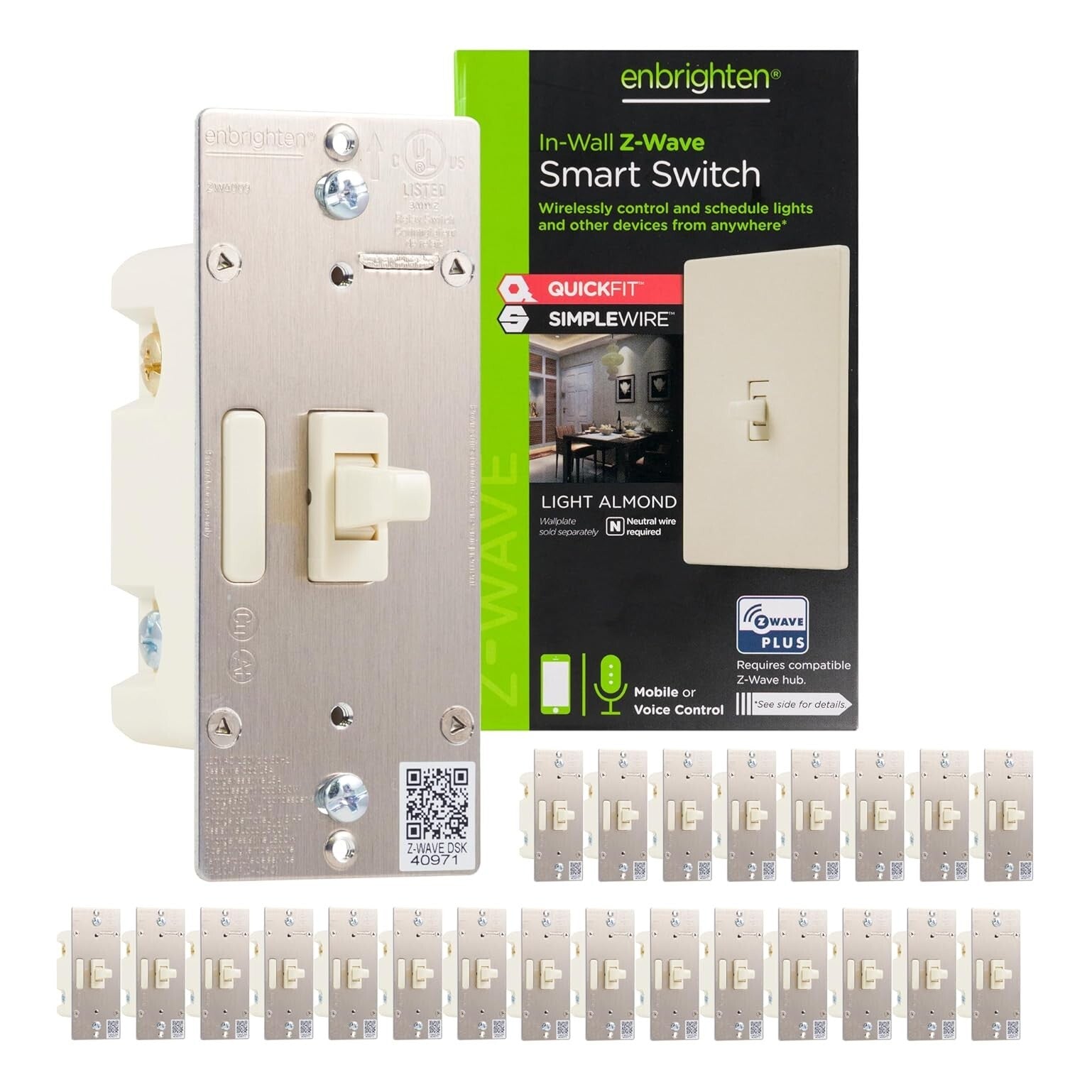 Smart Z-Wave Switch for Home Automation - Alexa & Google Compatible, 3-Way