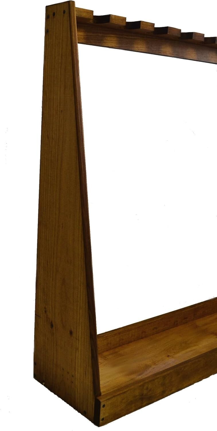 Handcrafted Wooden Gun Display Rack for 7 Long Rifles & Shotguns - Unassembled