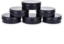 Load image into Gallery viewer, 50 Pack of 4oz Black Aluminium Tins with Screw Lids - Perfect for Crafts