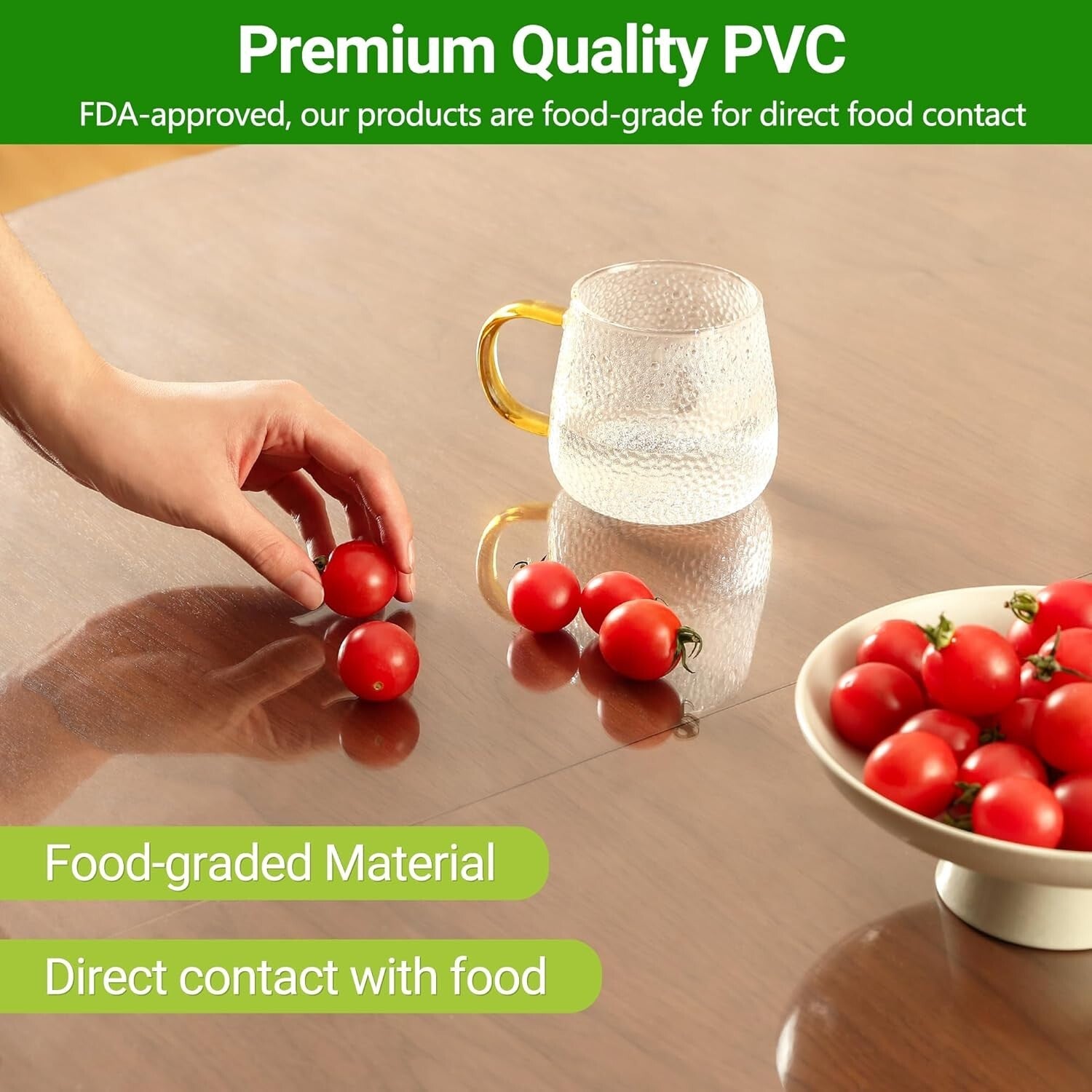 Durable 2.0mm Clear Table Protector - Waterproof & Scratch-Resistant (42 x 72'')