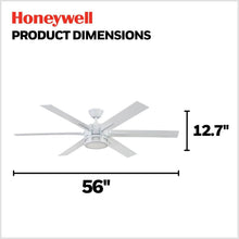 Load image into Gallery viewer, Reversible 56-Inch Ceiling Fan with LED Light and Remote – Perfect for Any Room