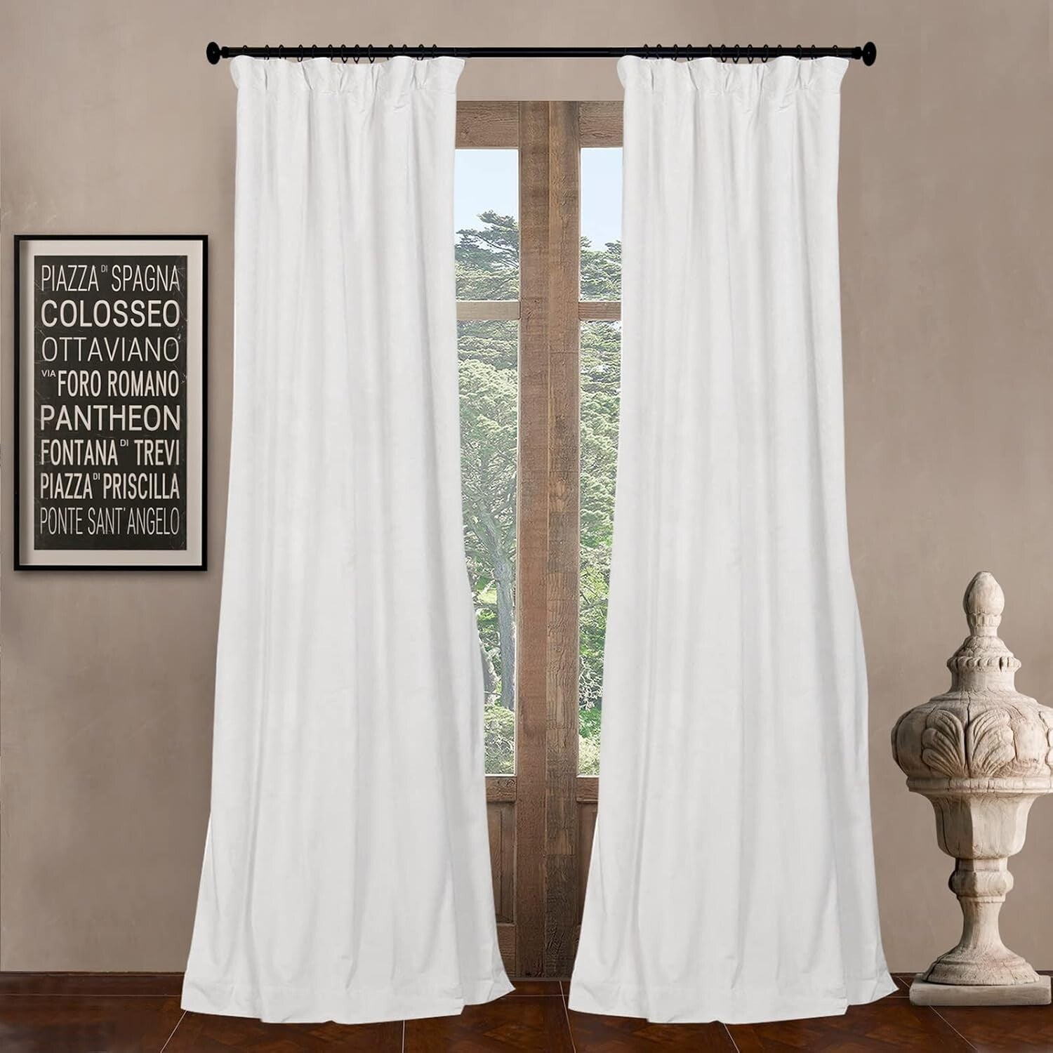 Exceptional Velvet Blackout Curtains 52" W x 102" L, Machine Washable - Set of 2