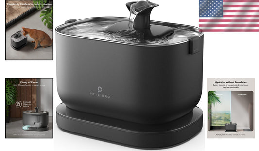 Elegant 2.5L Cat Water Fountain - Wireless, Easy Clean, Premium Stainless Steel