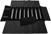 Load image into Gallery viewer, Compact Velvet Jewelry Roll Travel Bag - 16 Holder for Necklaces and Bracelets