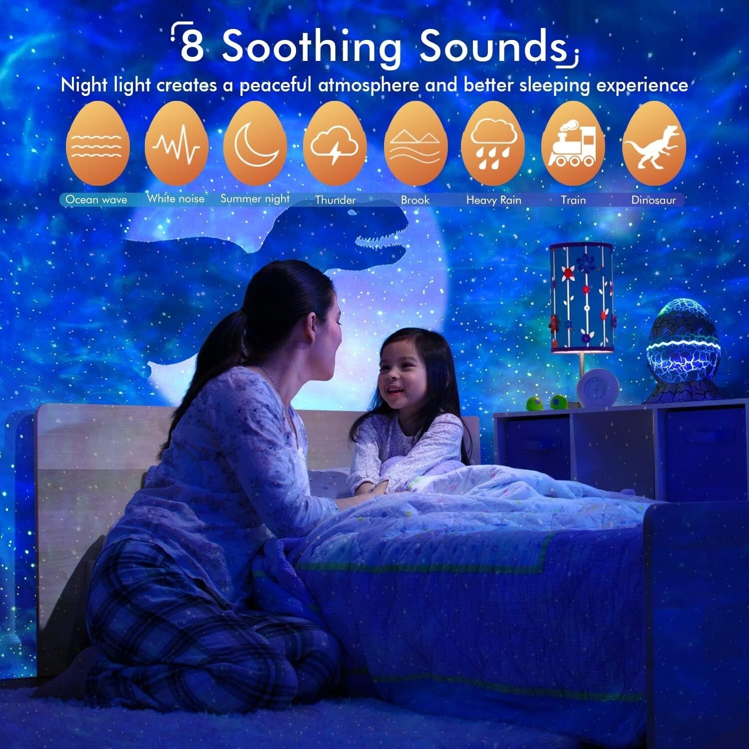 4-in-1 Galaxy Projector: Bluetooth Speaker & Relaxing Sounds for Bedroom Bliss