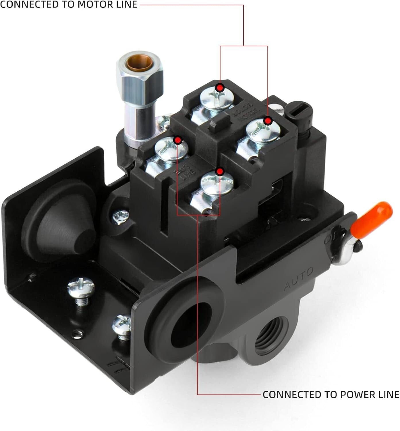 Complete Replacement Air Compressor Parts: Pressure Switch & Relief Valve