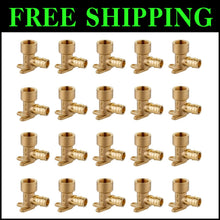 Load image into Gallery viewer, Versatile 20-Pack 1/2" x 1/2" Brass Elbow Fittings - Certified for PEX A Tubing