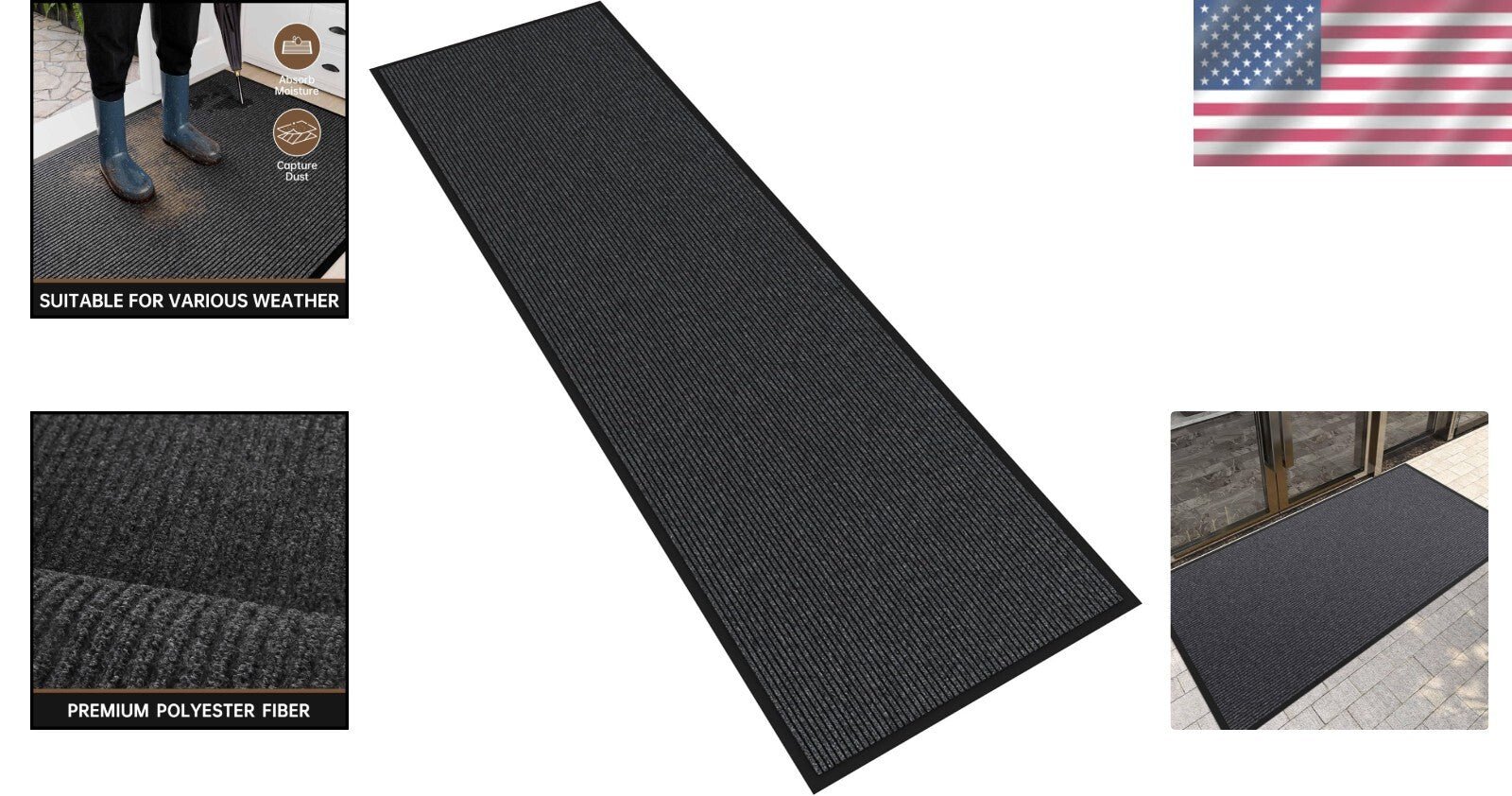 Water-Resistant 10’ x 3’ Doormat - Stylish, Durable, Perfect for High Traffic