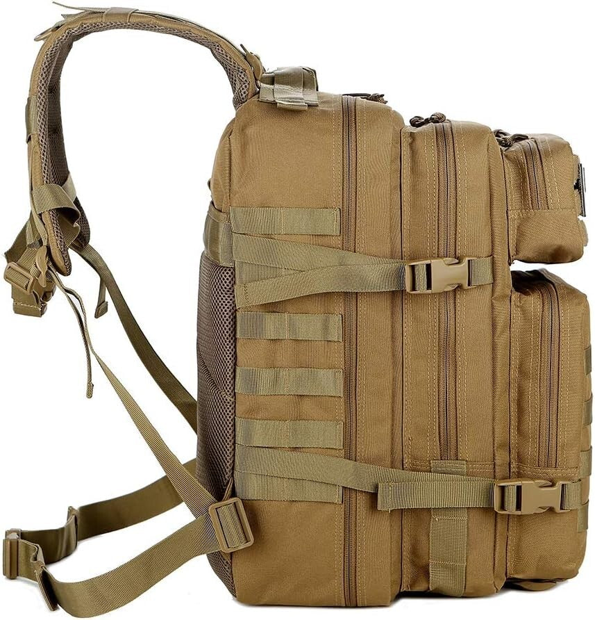 45L Military Tactical Backpack with MOLLE System for Hiking & Outdoor Adventures