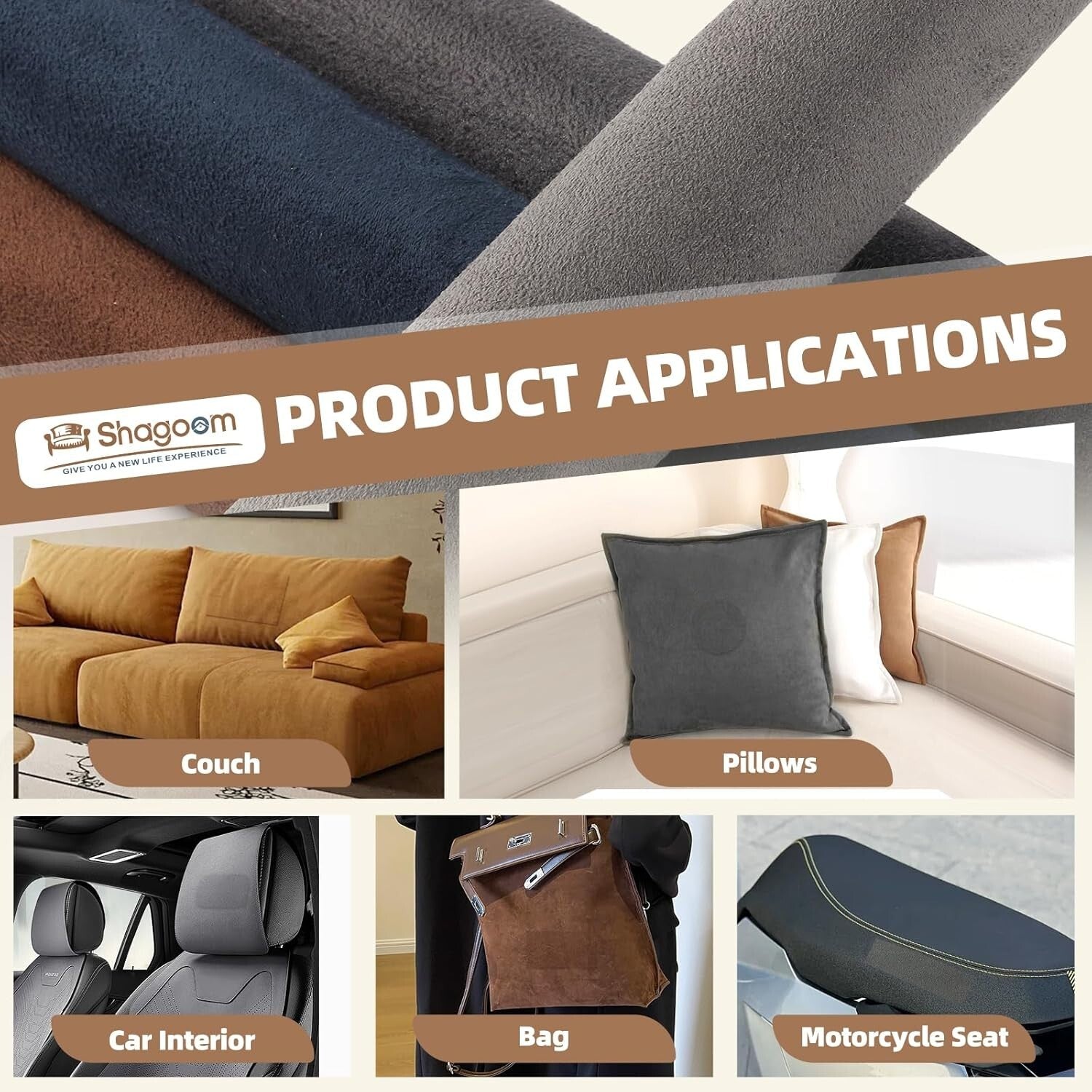 Self-Adhesive Suede Repair Patch - 17X158 Inches for Furniture and Clothing