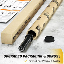 Load image into Gallery viewer, Comfortable Curve EZ Curl Bar: 4ft/4.9ft/6ft - Perfect for Curls, Squats &amp; More