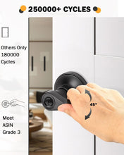 Load image into Gallery viewer, 5-Pack Matte Black Privacy Door Handles, Easy Install, Reversible Levers