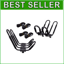 Load image into Gallery viewer, Space-Saving Dual Kayak Roof Racks with Straps - Compatible with SUVs &amp; Trucks