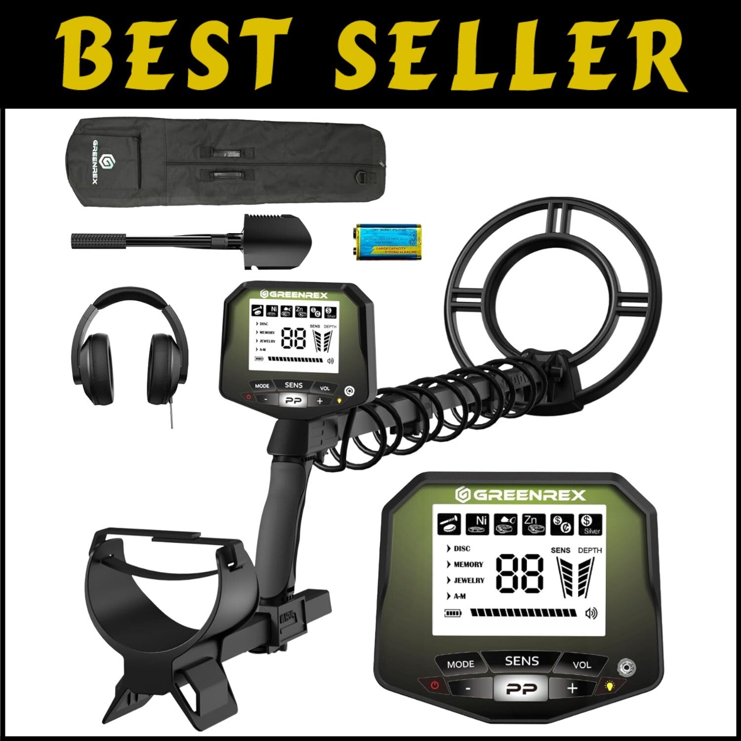 All-in-One Metal Detector Kit: Waterproof, Adjustable & Travel-Ready Accessories