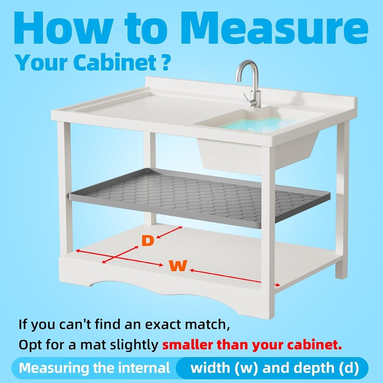 Waterproof Silicone Under Sink Mat 40"x22" - Ultimate Cabinet Protection