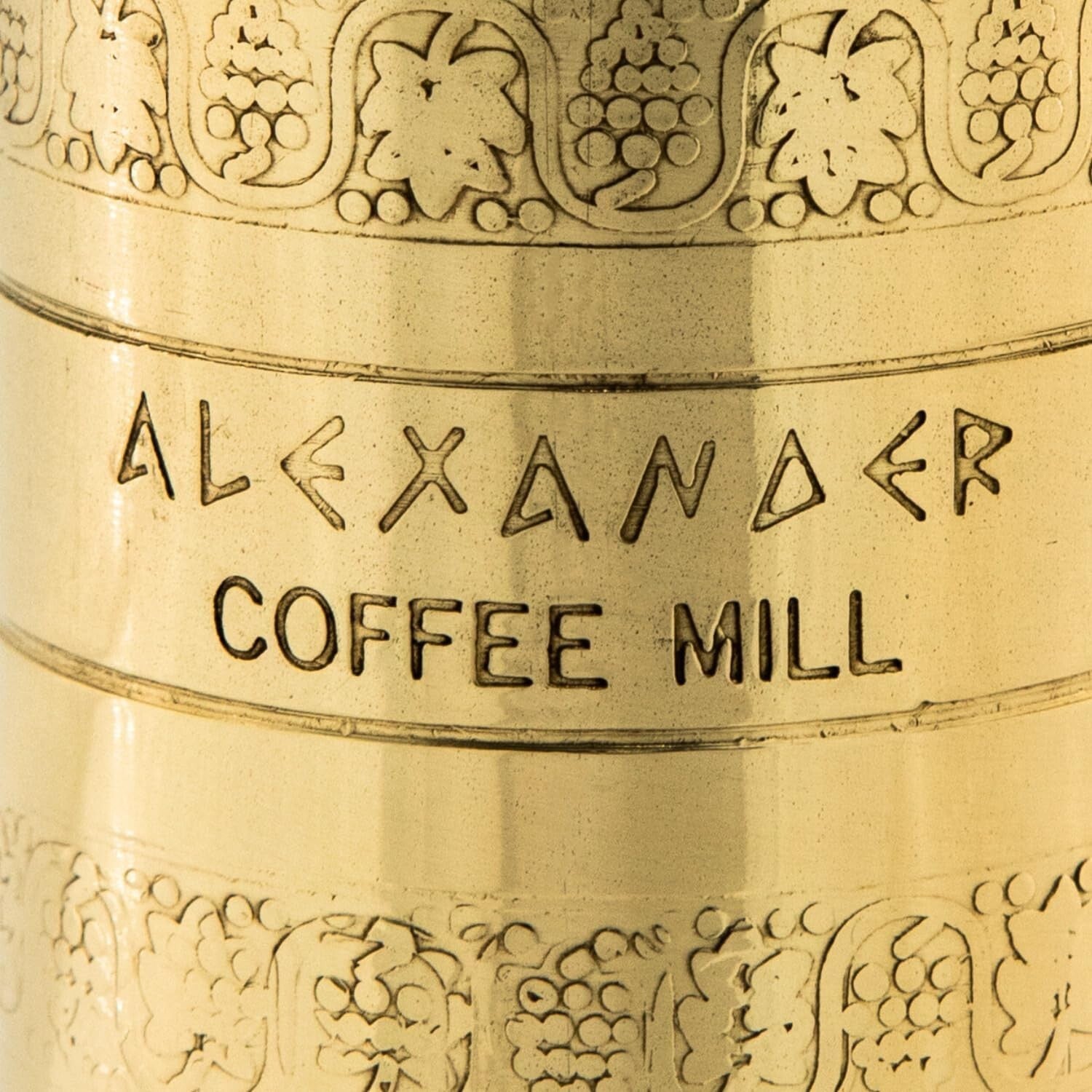 10.5-Inch Brass Greek Coffee Mill - Efficient Manual Grinder for Coffee Lovers