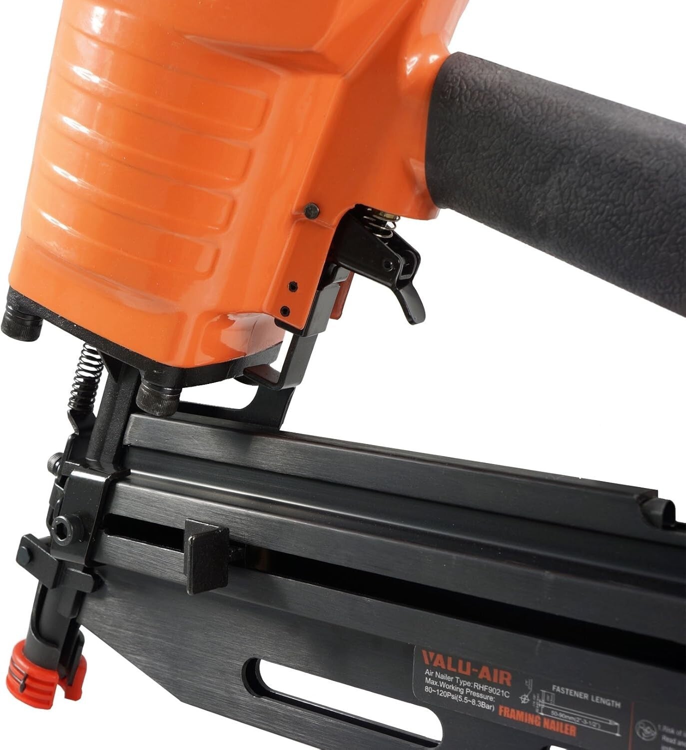 Air-Powered Framing Nailer with Interchangeable Trigger - Precision Nailing Tool